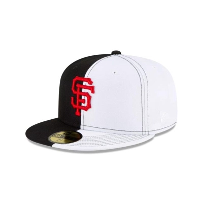 San Francisco Giants Gorra | New Era MLB Split Crown 59fifty Fitted Cap Mexico - Negros